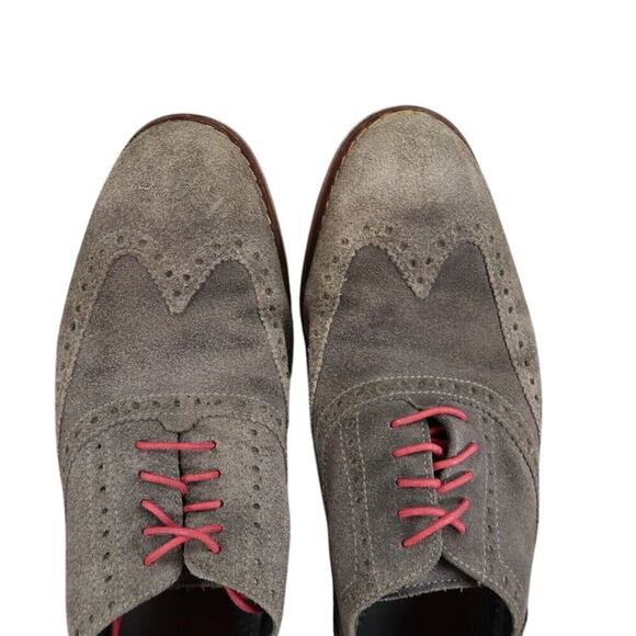 Cole Haan Shoes Mens 9 Oxford Wingtip Professional Formal Leather Classic Gray - Picture 9 of 16